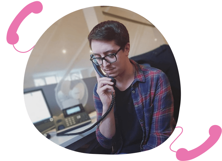 Telemarketer on phone